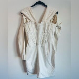 House of CB Arista Ivory Satin Corset Dress